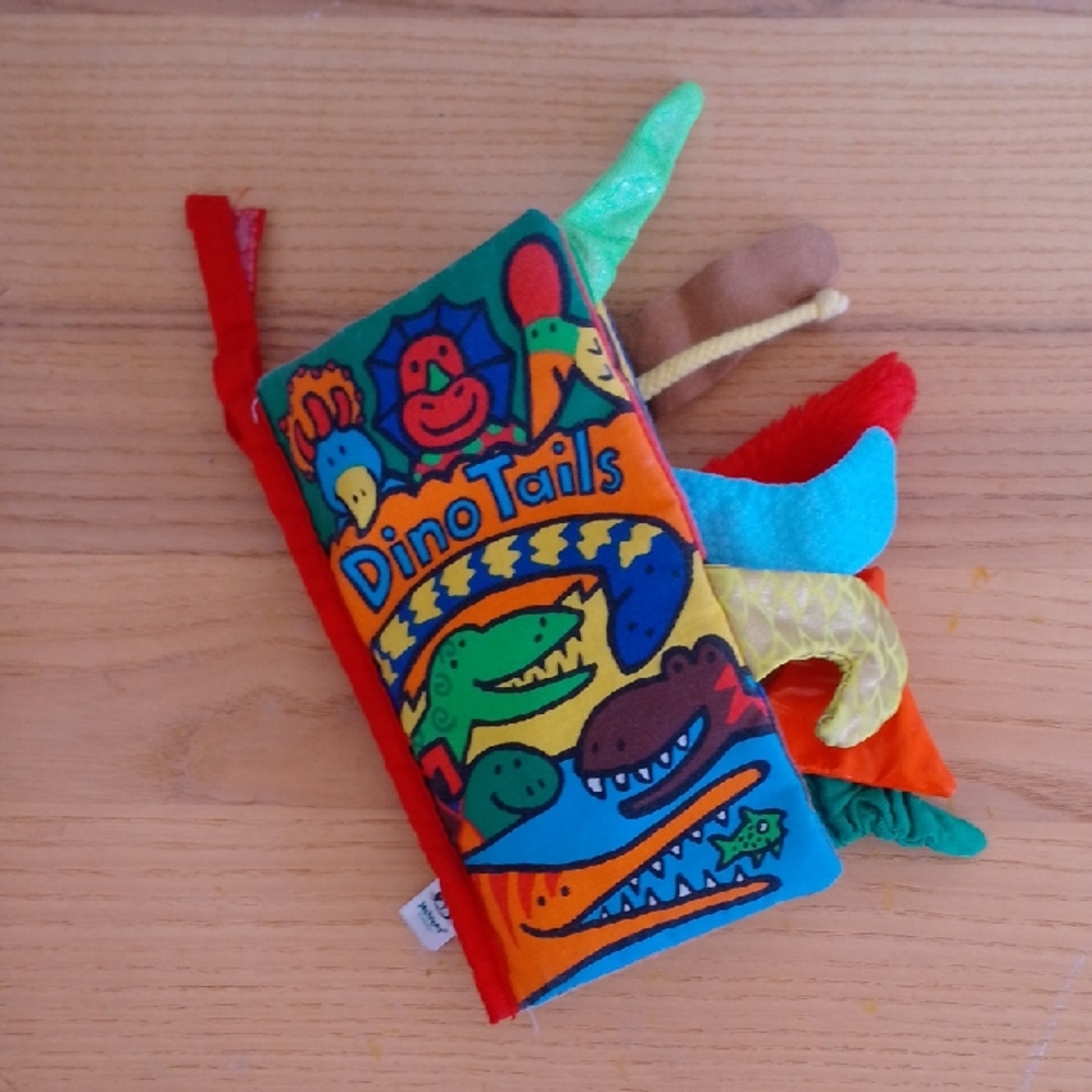 Jelly Cat Fun Dino Tail Baby Touch And Play Texture Textile Book Education Toy